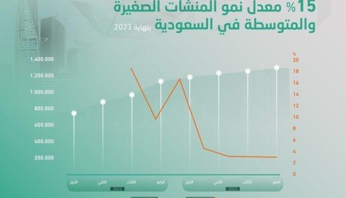 الاقتصاد السعودي يضيف 166.4 ألف منشأة صغيرة ومتوسطة خلال 2023
