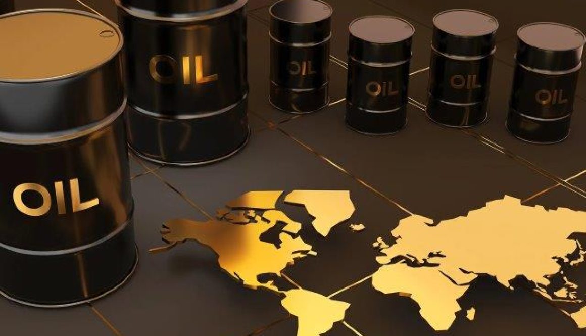 oil-barrels-on-black-background-with-golden-world-map