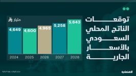 السعودية تتوقع تجاوز اقتصادها 5 تريليونات ريال لأول مرة في 2027 السعودية تتوقع تجاوز اقتصادها 5 تريليونات ريال لأول مرة في 2027