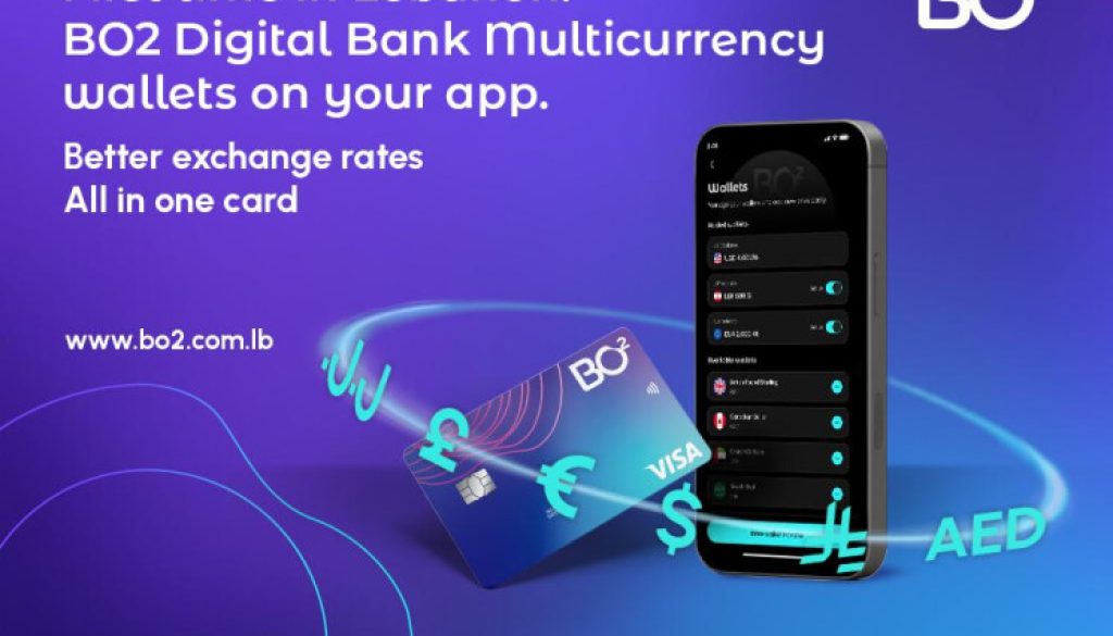BO2 البنك الرقمي، الأول في لبنان الذي يطلق عدة محافظ بعملات مختلفة
