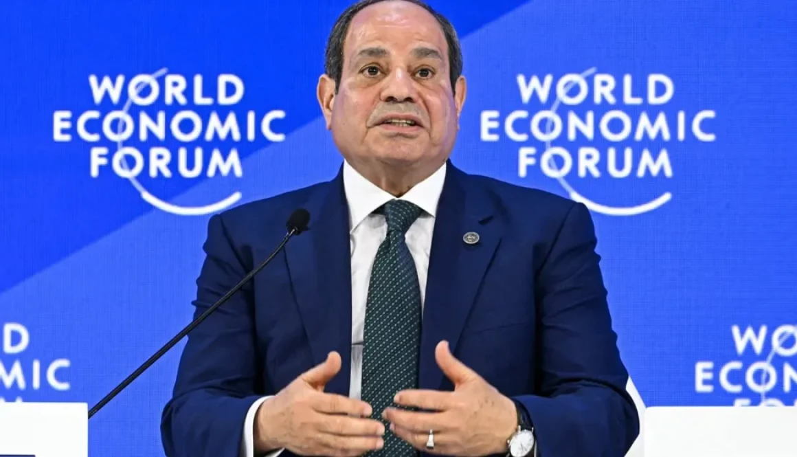 السيسي في دافوس مسيرة التنمية تواجه تحديات جسيمة